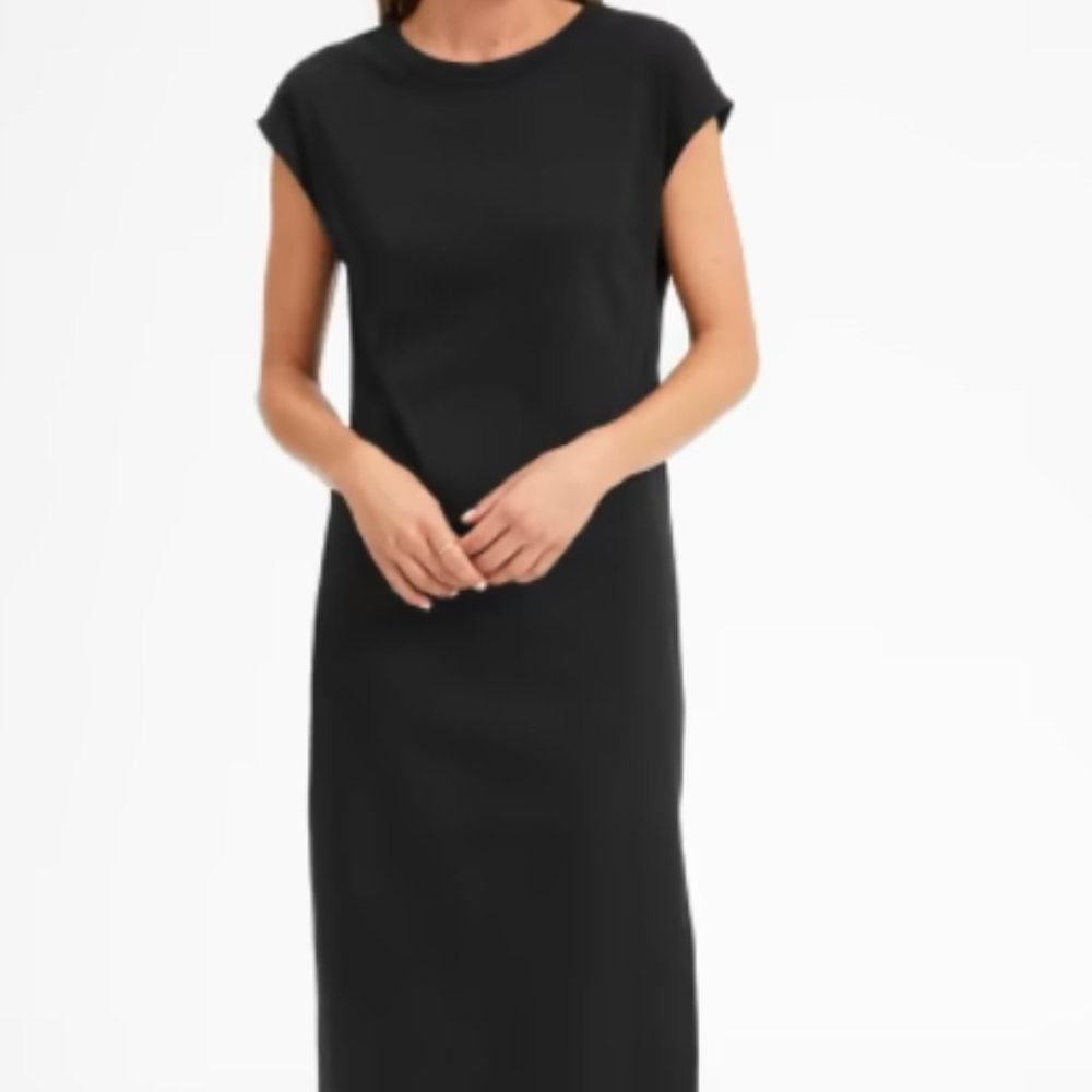 Everlane The Luxe Cotton Side-Slit Tee Dress